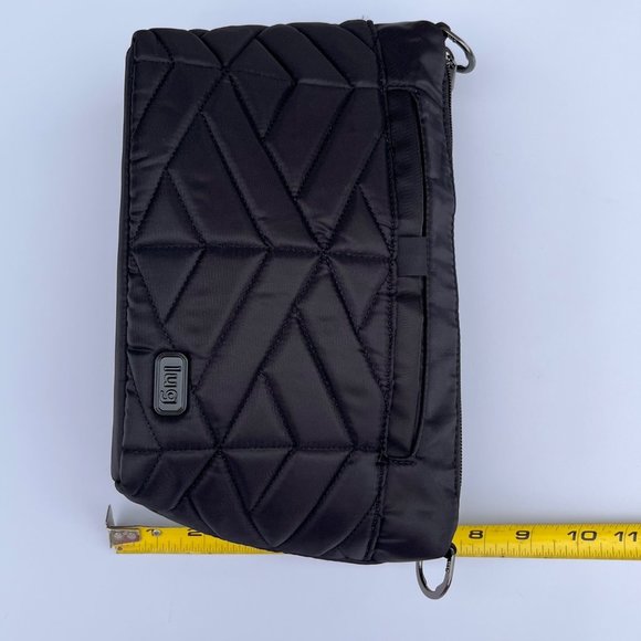 Lug Flare Black Floral Crossbody Bag Removable Strap Cargo‎ Pockets Card Slots - Picture 5 of 7